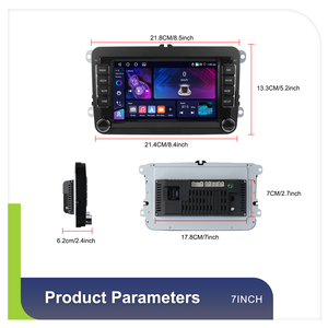 Radio de Coche Android Podofo de 7 Pulgadas, 4+64 GB, Estéreo, Conexión Inalámbrica Carplay/Android Auto, GPS/DSP/Wifi/FM/RDS para VW/Polo/Golf/Seat/Skoda/Passat - Product Image 5