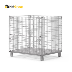 HM cesta de alambre de kim loại thép lưu trữ lưới ráp lồng container - Product Image 1