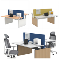 Meubles de bureau modulaires, poste de travail, cubicle, bureau debout réglable en hauteur, bureau électrique motorisé, ensemble de table assis-debout
