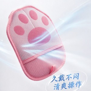 ถุงมือกำจัดขนสัตว์เลี้ยง Qi Li โพลีเอสเตอร์รูปทรงโค้ง สำหรับสุนัขและแมว อุปกรณ์กรูมมิ่ง - Product Image 2