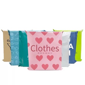 Tùy chỉnh thiết kế thân thiện với môi hồng <span class=keywords><strong>co</strong></span>-<span class=keywords><strong>ex</strong></span> LDPE <span class=keywords><strong>Poly</strong></span> bưu phẩm vận chuyển phong bì gửi thư túi cho quần áo - Product Image 1