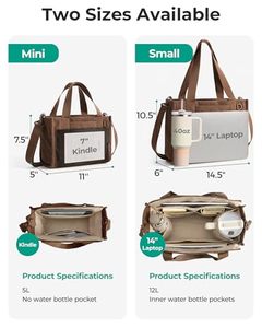 Sac fourre-<span class=keywords><strong>tout</strong></span> tendance en velours côtelé imperméable avec fermeture éclair, sac de voyage et de travail doté de poches intérieures d'organisation, capacité de 12 L - Product Image 2