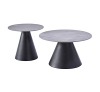 Ensemble de tables basses de luxe en pierre frittée, style nordique moderne, rondes, hauteur réglable, pour salon, créatives, élégantes et sécurisées