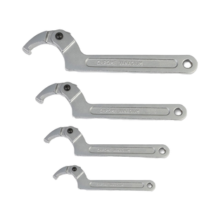 Clé à molette réglable en chrome de 3/4 pouces (19-51 mm) avec crochet en C pour écrous à fente latérale, roulements, colliers, OEM, en acier au carbone, pour bricolage - Product Image 1