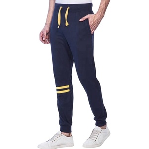 Wholesale Men's <b>Drawstring</b> Sports Pants Custom Navy Blue Jogger <b>Trousers</b> - Product Image 2