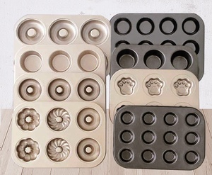 Bán nóng khuôn bánh muffin tròn 6 lỗ/12 lỗ Khay Nướng Bánh Gia dụng khuôn bánh nhỏ dụng cụ nướng bánh - Product Image 2