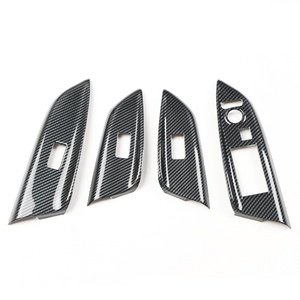 2014-2018年フィット用モデルカー ウィンドウラギレータースイッチ カーボンファイバーパターン ブラックナビゲーションパネル 車内装飾 - Product Image 5