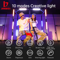 JINBEI EFT551 2700k-7500k BI-Color Portable Stick Light Handheld LED Video Photography Light pour la diffusion en direct Selfie