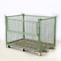 Cage de stockage mobile en acier galvanisé à chaud Spark Mesh Spot Heavy Metal Steel Frame Plus, avec étagère d'entrepôt en acier 5*5, capacité 1000 kg