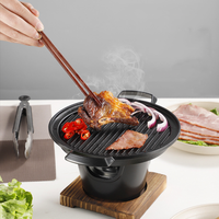 Grill coréen en fonte d'aluminium, mini-grill portable sans fumée pour une personne, quatre tailles disponibles, plaque de barbecue d'extérieur