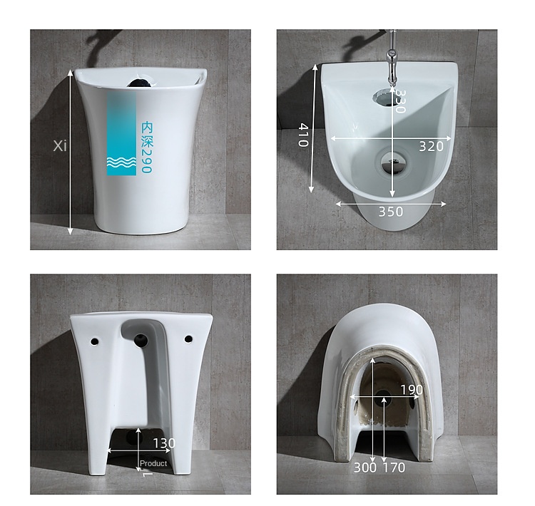 Sanitary ware factory direct sales ceramic mop pool automatic sewage balcony mop sink mop basin