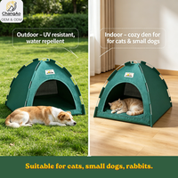 Tente pliable pour animaux de compagnie, lit pour chat et chien, portable, extérieur/intérieur, maisonnette pop-up, imperméable, respirante, avec fermeture éclair, toutes saisons