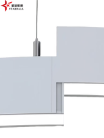 Éclairage LED linéaire en aluminium à connexion rapide personnalisé, design carré pour espaces de bureau, éclairage haut et bas, indice de protection IP20, angle de faisceau de 120°