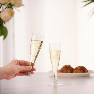 Copas <span class=keywords><strong>de</strong></span> Vino <span class=keywords><strong>de</strong></span> Plástico Desechables BST <span class=keywords><strong>de</strong></span> 4.5oz, Modernas y <span class=keywords><strong>de</strong></span> Lujo, con Tallo Alto, Transparentes, Aptas para Alimentos, para Cócteles - Product Image 4