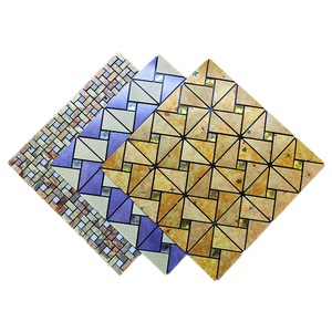 3D <strong>Hexagon</strong> Wall Panel 30*30 cm Aluminum Mosaic Wall Peel and Stick Waterproof <strong>Wallpaper</strong> for Interior Wall Decoration - Product Image 3