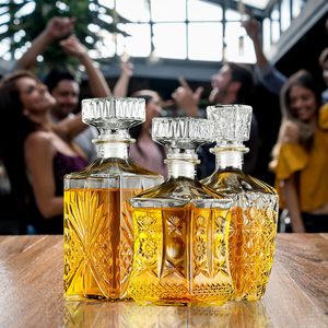 Juego de Decantador de Whisky, Decantador Cuadrado de Vidrio para <span class=keywords><strong>Bourbon</strong></span>, Vodka y Whisky, 250ml/500ml, Difusor, Ideal para Bar y Regalo para Hombres - Product Image 4