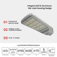 Module de lentille en verre matriciel pour lampadaire LED, boîtier en aluminium ADC12, IP65 IK08 AC100-277V, éclairage routier