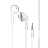 Harga Pabrik Stok Komputer Universal Kabel 3.5mm Mega Bass Earplug Headset untuk MP3 dan Ponsel