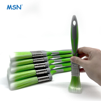 Pinceau à peinture ergonomique MSN avec poignée souple, poils synthétiques de qualité supérieure, pour peindre les murs, les plafonds, les meubles et les joints