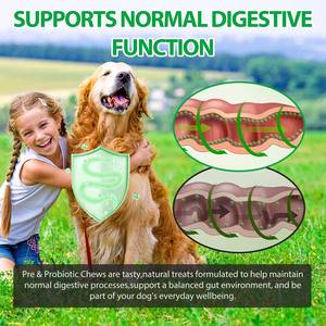 Oimmal 30 Masticables Blandos para la Salud Digestiva e Intestinal, Suplemento Natural para Mascotas, Golosinas para <span class=keywords><strong>Perros</strong></span>, Masticables Blandos Probióticos para Mascotas - Product Image 5