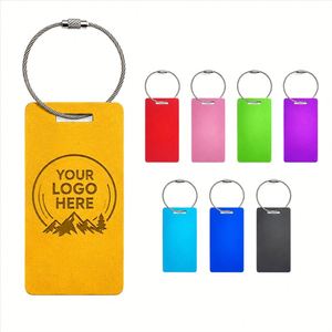 Étiquette de bagage personnalisée promotionnelle pour fabricant, avec nom et logo sur mesure, étiquette 3D pour valise, étiquette souple pour sac à dos de voyage - Product Image 1