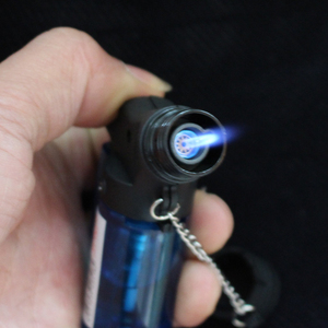 Refillable <b>Windproof</b> Torch <b>Lighter</b> Jet Flame Butane Gas <b>Lighter</b> Transparent Body Portable for Cigarette Cigar BBQ Camping - Product Image 3
