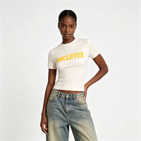 AMCLEVER Nouvelle Collection Été – T-shirt Femme Couleur Unie Coupe Ajustée Épaules Classiques Manches Courtes Haut Sportif Athlétique pour Dames
