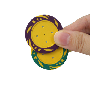 Fichas de póker profesionales de arcilla blanca, 14g, tres estrellas, 40mm, con núcleo de hierro, fábrica personalizada, sin palos para juego de entretenimiento de casino - Product Image 1