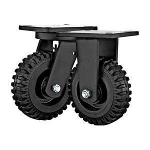 6 "<span class=keywords><strong>8</strong></span>" Industrial <span class=keywords><strong>Caster</strong></span> Schwere Universal rollen Gusseisen Gummi rad Handwagen Rollen räder - Product Image 2