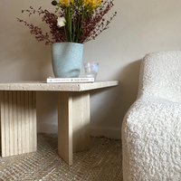 KUMUSI FURNITURE Table basse en pierre naturelle designer personnalisée table basse moderne nordique personnalisée table d'appoint