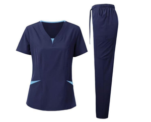 Conjuntos de fregado Bolsillos Tops Pantalones de trabajo de pierna recta Unisex Ecológico para tienda de mascotas Uso médico de lujo - Product Image 6