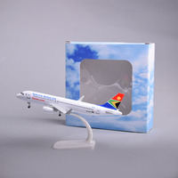 Modèle d'avion A320 de 20 cm avec logo personnalisé Afrique du Sud, en résine, pour décoration de bureau, vitrine de collection, idéal pour Noël
