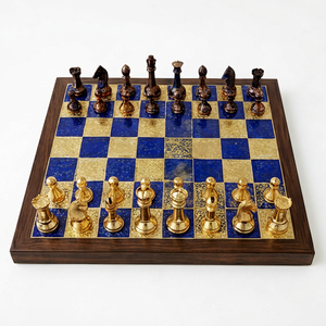 <b>Wooden</b> Magnetic <b>Chess</b> <b>Set</b> with Folding Chessboard Hand-Carved Traditional Art Design Portable for Adults & Children - Product Image 1