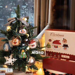 Ornement de Noël en blocs de construction MARD, jouet rond à faire soi-même pour adolescents de 7 à 14 ans, décoration suspendue, cadeau - Product Image 4