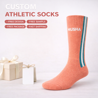 Chaussettes de course de haute qualité, logo personnalisé, matière respirante en élasthanne/coton, couleurs bleu, vert, rose, anti-tricot, mi-tube