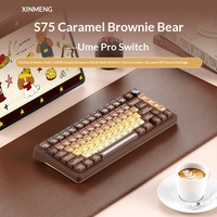 Teclado Mecánico XINMENG S75 de Triple Modo con Interruptores Intercambiables en Caliente, 6000 mAh, 1 kHz, para Juegos, Oficina y PC