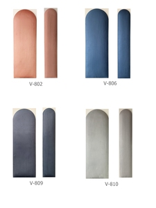 <span class=keywords><strong>Tête</strong></span> <span class=keywords><strong>de</strong></span> <span class=keywords><strong>lit</strong></span> décorative pour chambre <span class=keywords><strong>à</strong></span> coucher en cuir suédé bleu foncé recouvert d'un <span class=keywords><strong>panneau</strong></span> en mousse PU souple - Product Image 4