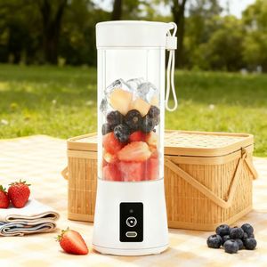 Meilleur vendeur : Blender portable en acier inoxydable, rechargeable par USB, sans fil, machine à jus électrique, mixeur, 400 ml, smoothie personnel - Product Image 1