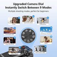Caméra numérique 8K HD, caméra vidéo avec écran tactile LCD, zoom numérique 18x, enregistreur de caméra, caméra portable ultra HD WIFI