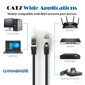 <span class=keywords><strong>Câble</strong></span> Ethernet <span class=keywords><strong>Cat</strong></span> <span class=keywords><strong>7</strong></span> haute vitesse 10Gbps 600MHz Cordon de raccordement Internet <span class=keywords><strong>RJ45</strong></span> <span class=keywords><strong>blindé</strong></span> de 6 pieds avec 8 conducteurs - Product Image 5