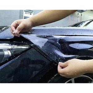 غشاء حماية من البولي فينيل كلوريد ptu متغير اللون Pet * 18 متر/لفة لفافة مركبة Ppf غشاء حماية طلاء تلقائي ليزر قوس قزح رمادي لفافة السيارة Viny - Product Image 1