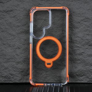 Étui de téléphone portable magnétique transparent avec béquille rotative à 360° pour Samsung S26 Ultra S26+ S26, support anneau métallique rotatif à 360° - Product Image 3