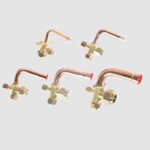 Chất Lượng Cao Ngoài Trời Brass Điều Hòa Không Khí Các Bộ Phận 1/4 \ "3/8 \" 1/2 \ "5/8 \" Đồng Chia Dịch Vụ Van L Uốn Cong Gas Dừng <span class=keywords><strong>AC</strong></span> - Product Image 4