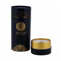 Kotak Silinder Hitam Cetak Kustom untuk Parfum Kosmetik Kemasan Tabung Kertas Kerajinan Ramah Lingkungan Berkualitas Tinggi yang Dapat Didaur Ulang dengan Lapisan UV