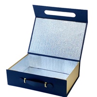 Boîte en carton rigide personnalisée avec isolation thermique, lamination mate et fermeture magnétique pour Wagyu, fruits de mer, yaourt, champignons surgelés
