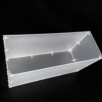 Vitrine d'exposition en acrylique dépoli sur mesure, service OEM/ODM direct usine, boîte de rangement en plastique transparent pour le commerce de détail haut de gamme