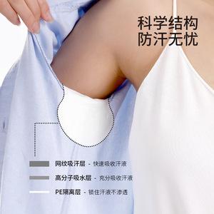 FaSoLa Underarm Sweat Pads Lightweight Oval White 20Pcs Breathable Deodorizing Antiperspirant Summer Use - Product Image 4