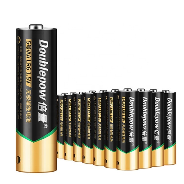 New Arrivals High Performance Size Aa Am3 Lr6 No.5 1.5v Alkaline Dry Battery Cell Eco-friendly Factory Price MSDS 10g Doublepow