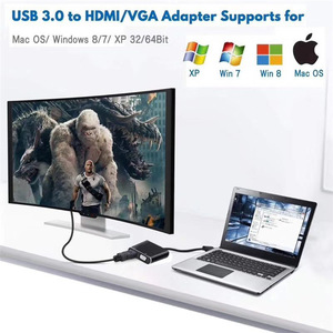 Convertisseur DisplayPort vers HDTV et VGA 1920x1080 pour moniteur d'ordinateur, câble adaptateur de sortie double écran - Product Image 4