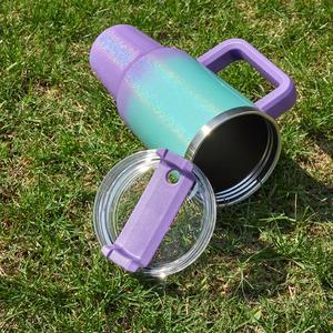 Custom Wholesale Double Wall Stainless Steel Insulated Vacuum Tumbler 30oz 40oz Tumbler with Handle and <b>Straw</b> - Product Image 2